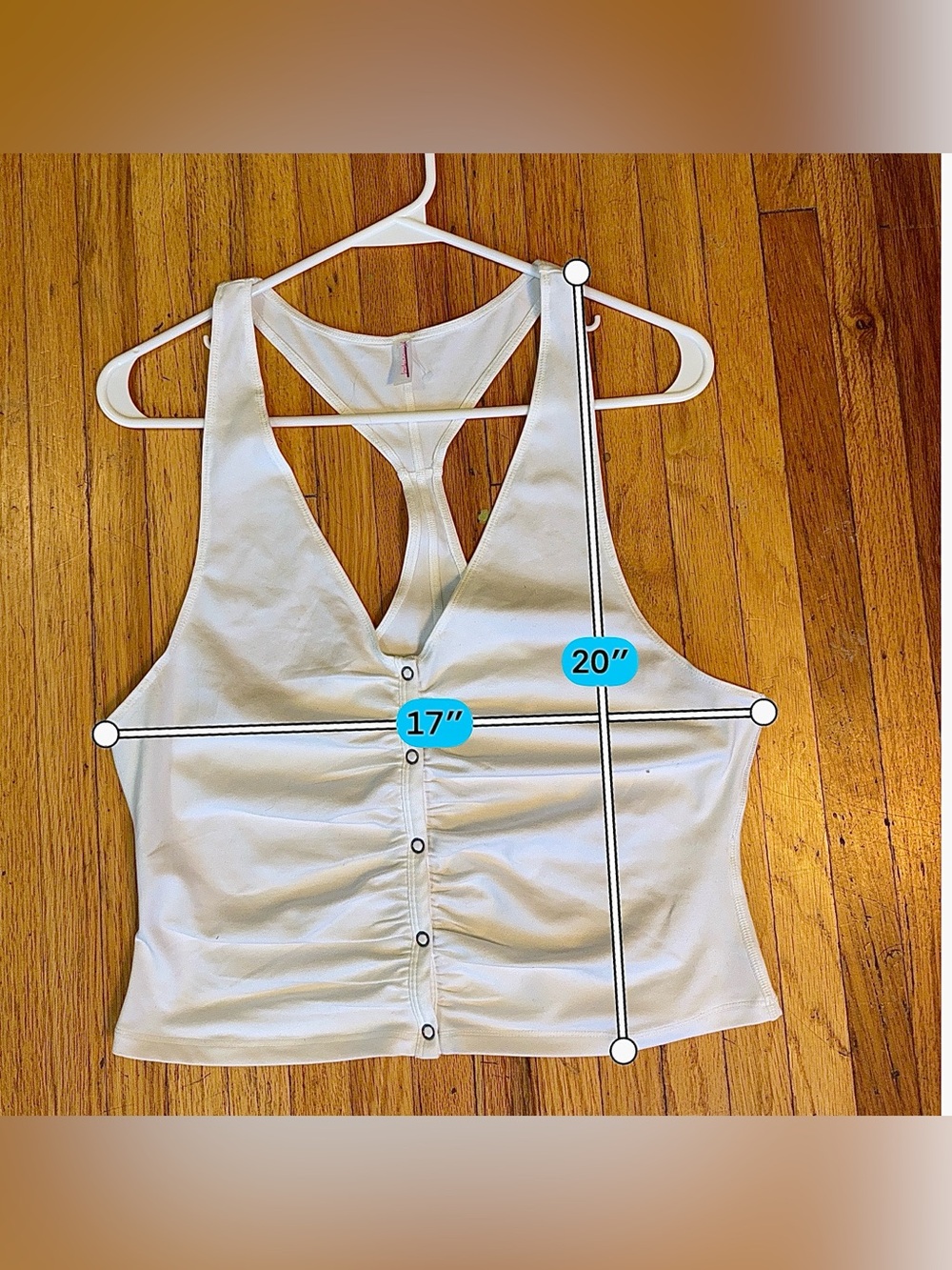 Free People Movement White Ruched Front Racerback Tank Top - Picture 5 of 7